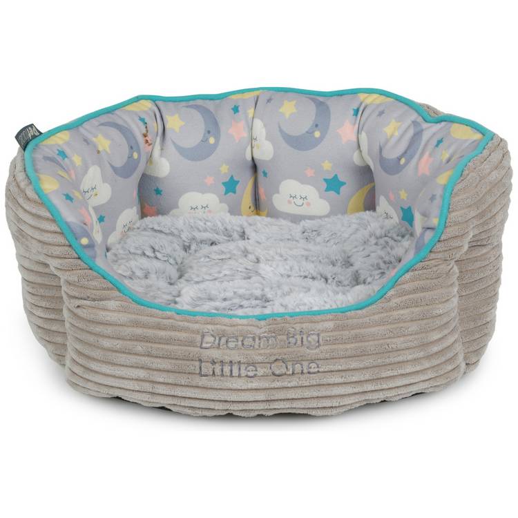 Petface puppy bed bundle grey cord small (British brand)