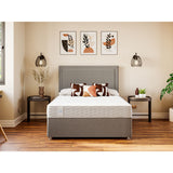 Sealy Superking Divan Bed Grey with Mattress (British brand)