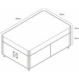 Sealy Kingsize Divan Bed Grey (British brand)