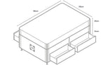 Sealy Double Divan Bed Grey (British brand)