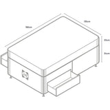 Sealy Double Divan Bed with Mattress Grey (British brand)