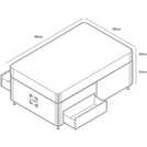 Sealy Double Divan Bed with Mattress Grey (British brand)