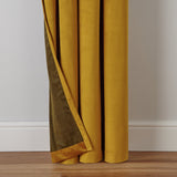 Habitat Mustard Velvet Dimout Curtains 117x183cm, UK version