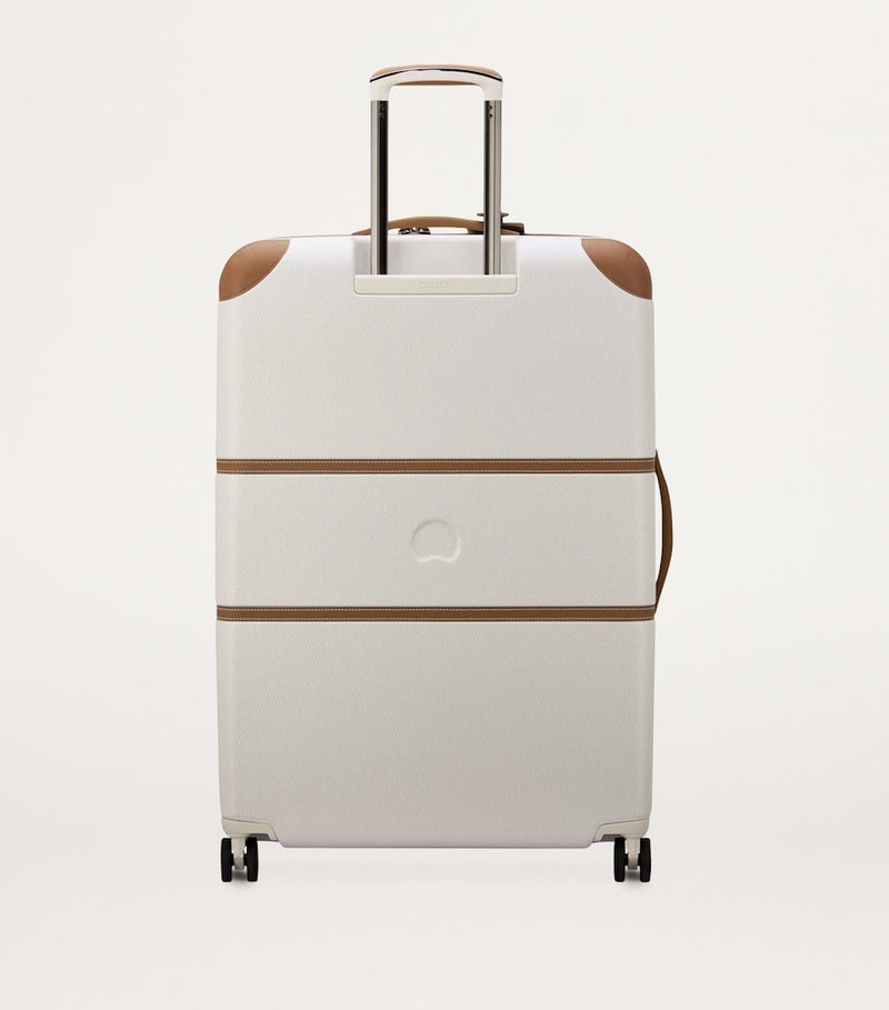 Delsey check-in suitcase with compartmentalised interior and accessory bags, 82cm height - British product