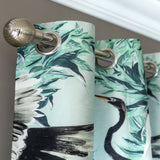 Habitat Crane Print Eyelet Curtains Multi 117x137cm, UK version