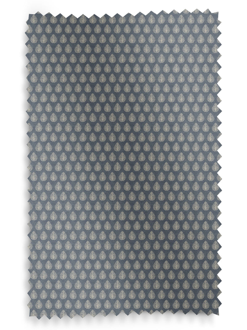 Emily Bond Indigo Blue 100% cotton Roman blind, UK version
