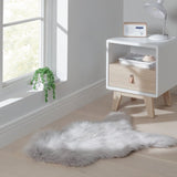 Habitat faux fur rug dove grey 60x90cm, UK version