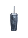 Showerdrape Grey Octavia toilet brush and holder 39cm x 10cm (British brand)