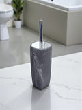 Showerdrape Grey Octavia toilet brush and holder 39cm x 10cm (British brand)