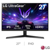 LG UltraGear 27 inch Full HD IPS gaming monitor, UK version