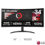 Costco UK LG 34 Inch UltraWide Monitor VA QHD 100Hz Black- Buy online at McGrocer