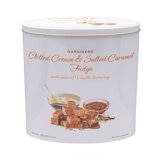 Clotted Cream and Salted Caramel Fudge in Festive Tin 600g