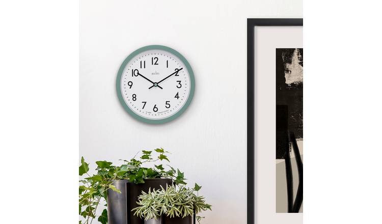 Acctim Elstow Analogue Wall Clock Green - British product