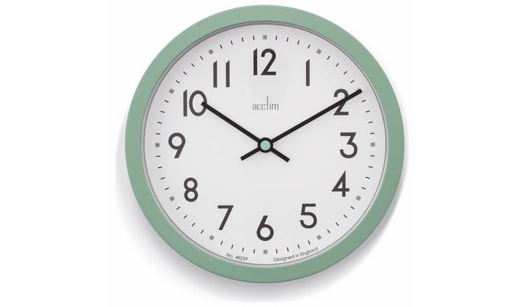 Acctim Elstow Analogue Wall Clock Green - British product