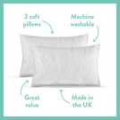 Dreamwell Soft Support Front Pillow 2 pack - British product