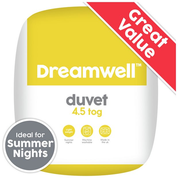 Dreamwell lightweight 4.5 tog duvet Kingsize - British product
