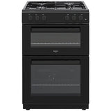 Bush 60cm twin cavity gas cooker in black - British product