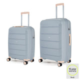 Rock Tulum 2-piece hardside luggage set in grey, imported from the UK