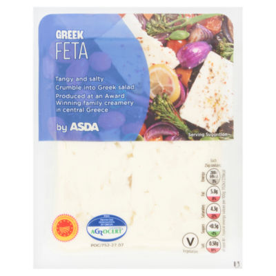 ASDA Greek Feta soft cheese block 200g - British product