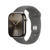 Costco UK Apple Watch Series 10 GPS + Cellular 46mm Natural Titanium Case with Stone Grey Sports Band S/M- Buy online at McGrocer