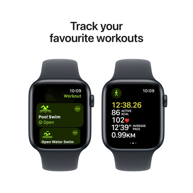 Apple Watch SE 44mm midnight aluminium sport band, imported from the UK