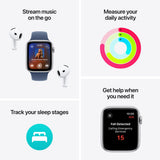 Apple Watch SE 44mm midnight aluminium sport band, imported from the UK