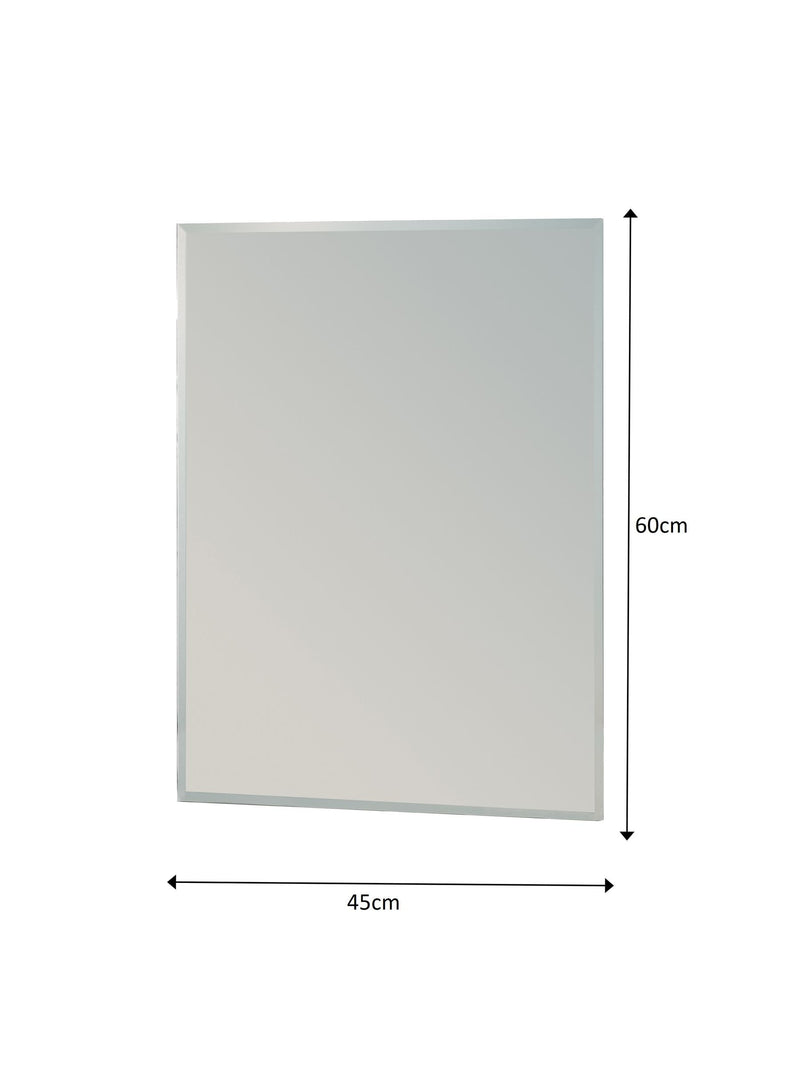 Showerdrape small rectangular bathroom mirror 60cm x 45cm (British brand)