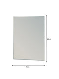 Showerdrape small rectangular bathroom mirror 60cm x 45cm (British brand)