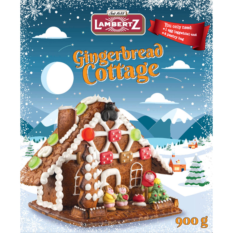 Lambertz gingerbread cottage and train baking kit 1.935kg, UK version