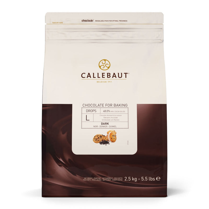 Callebaut 100% Dark Chocolate Baking Drops 2.5kg - British product