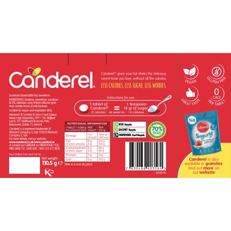 Canderel sweetener tablets 1300 pack - British product
