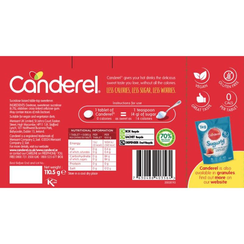 Canderel sweetener tablets 1300 pack - British product