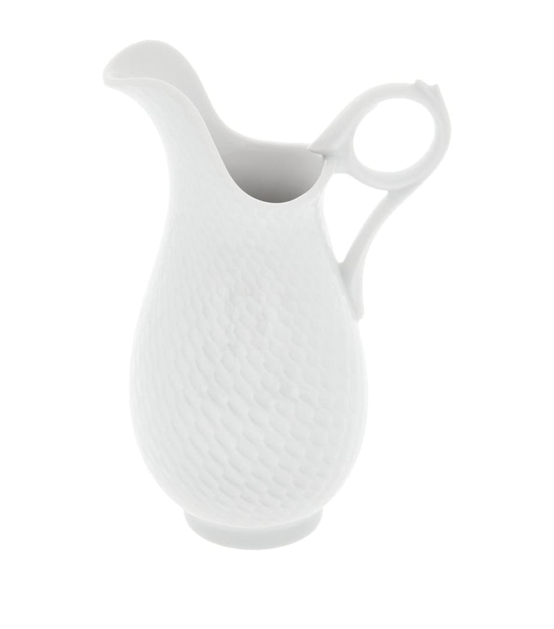 Meissen Waves Relief Creamer in bisque porcelain (British brand)