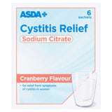 ASDA Cystitis Relief Cranberry Flavour 6 Sachets - British product
