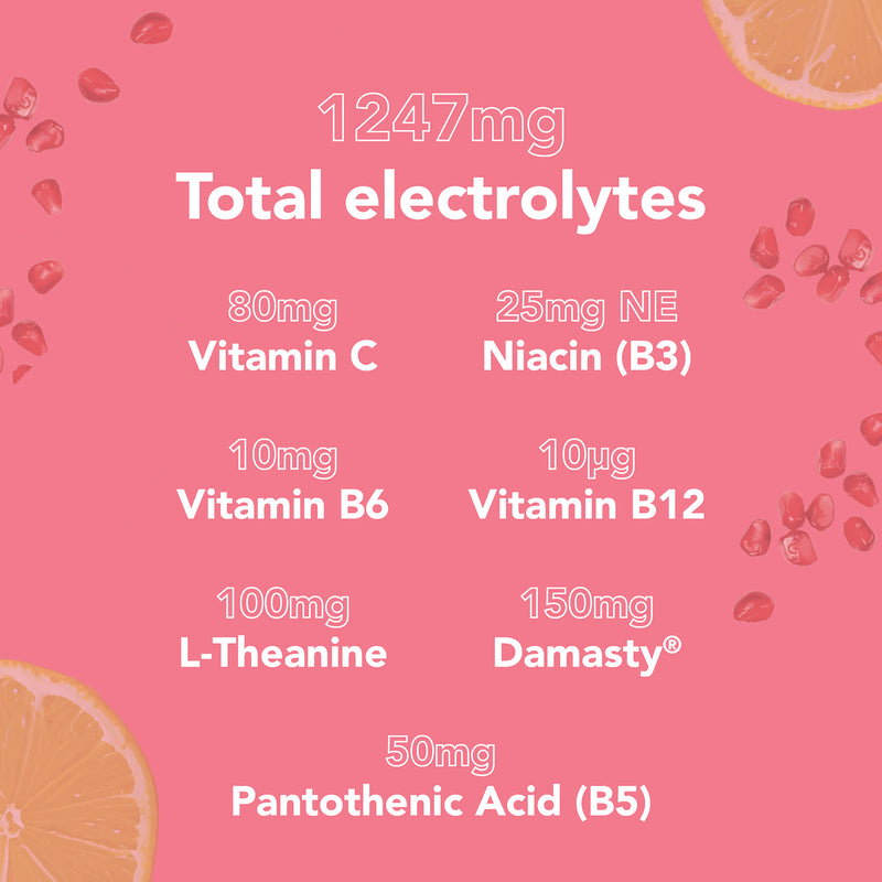 Zooki Electrolytes+ Skin Radiance pomegranate flavour 30 sachets, UK version