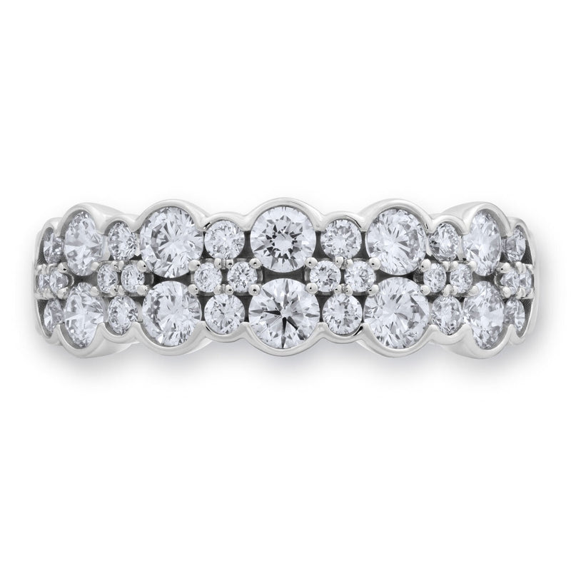 Bague Costco en or blanc avec diamant taille brillant rond - Produit britannique