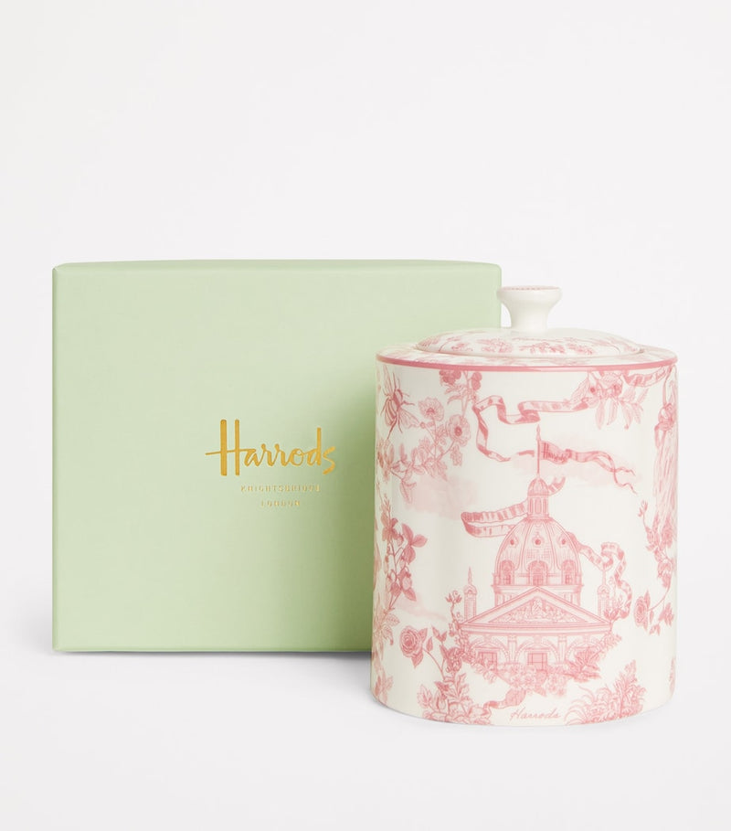 Harrods bone china Toile tea caddy - British product
