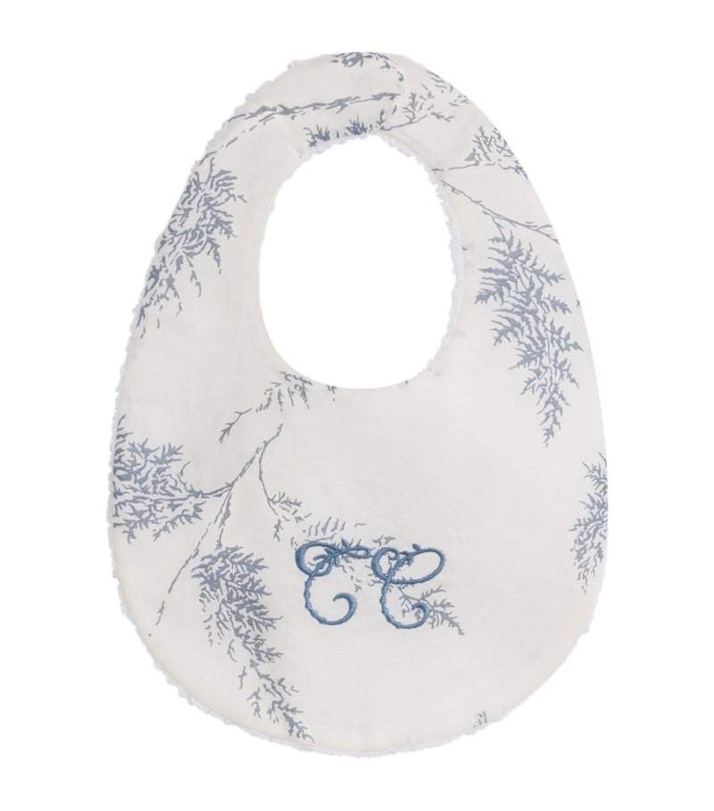 Tartine et Chocolat cotton-linen embroidered baby bib, UK version