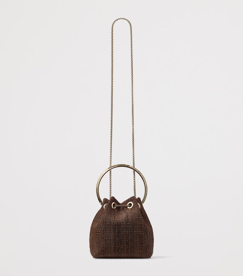 Jimmy Choo Bon Bon woven top-handle bag - British product