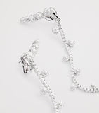 Yeprem white gold and diamond drop earrings (British brand)