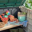 Keter garden storage box Beige/Green 1200L, UK version