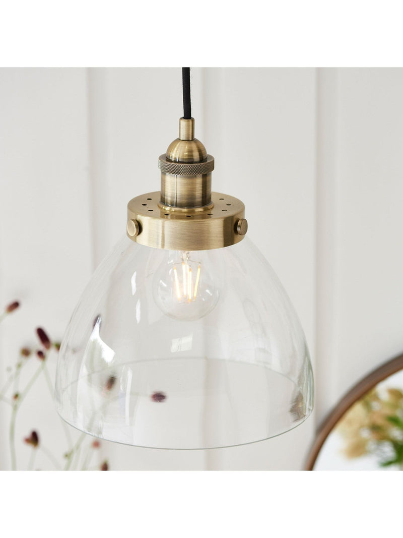 Gallery Home antique brass pendant ceiling light (British brand)