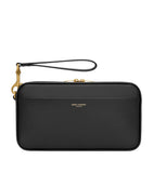 Saint Laurent leather logo travel pouch (British brand)