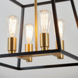 Artika Carter Square chandelier black and gold (British brand)