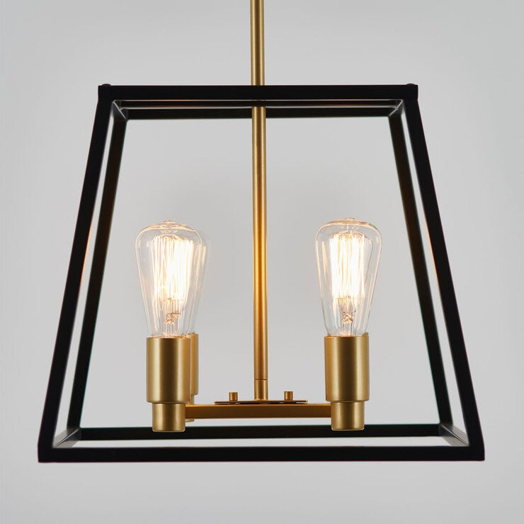 Artika Carter Square chandelier black and gold (British brand)
