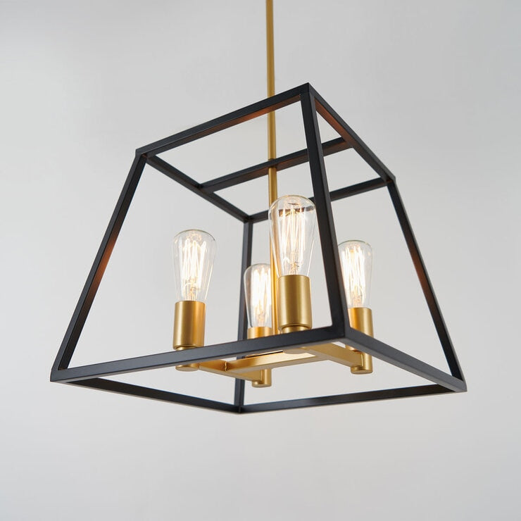 Artika Carter Square chandelier black and gold (British brand)