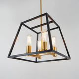 Artika Carter Square chandelier black and gold (British brand)