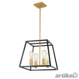 Costco UK Artika Carter Square Black and Gold Chandelier- Buy online at McGrocer