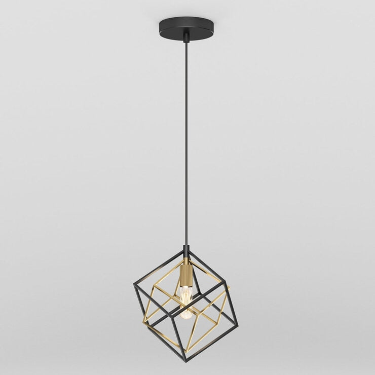 Artika Imperium pendant light in black and gold (British brand)
