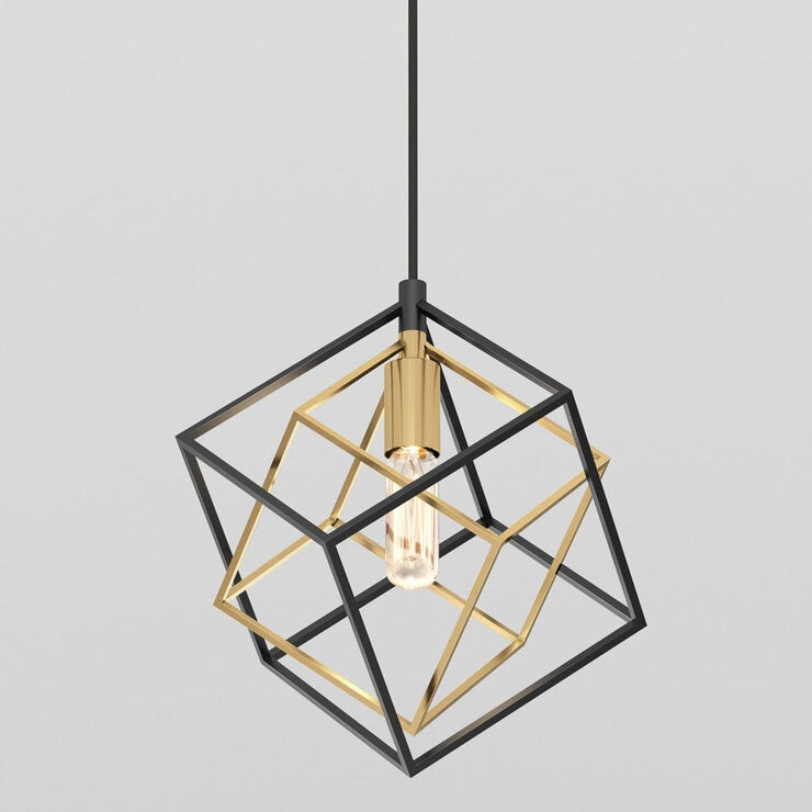 Artika Imperium pendant light in black and gold (British brand)